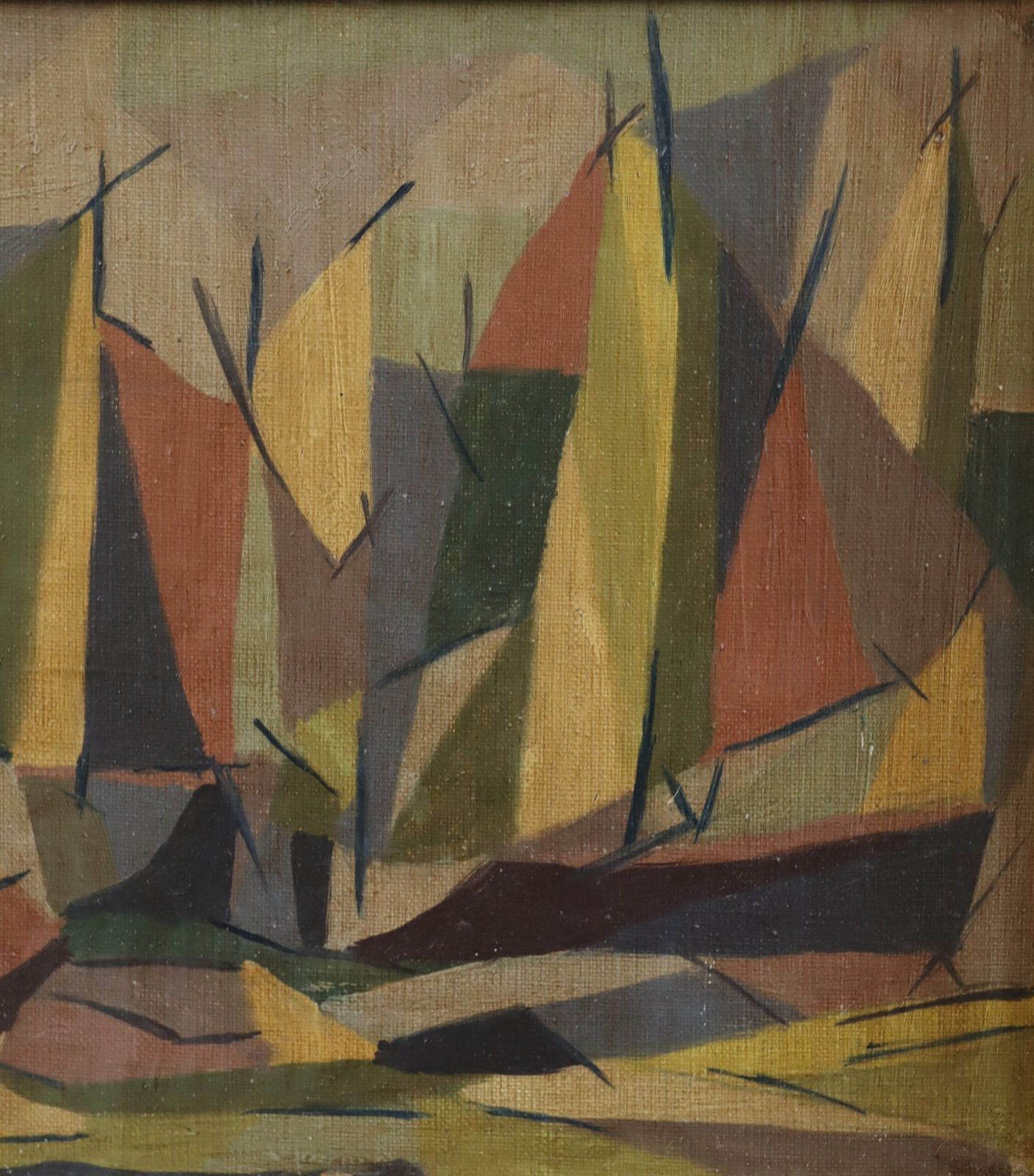 photo furniture Woodland Rhythm Oil Paint, 1950s