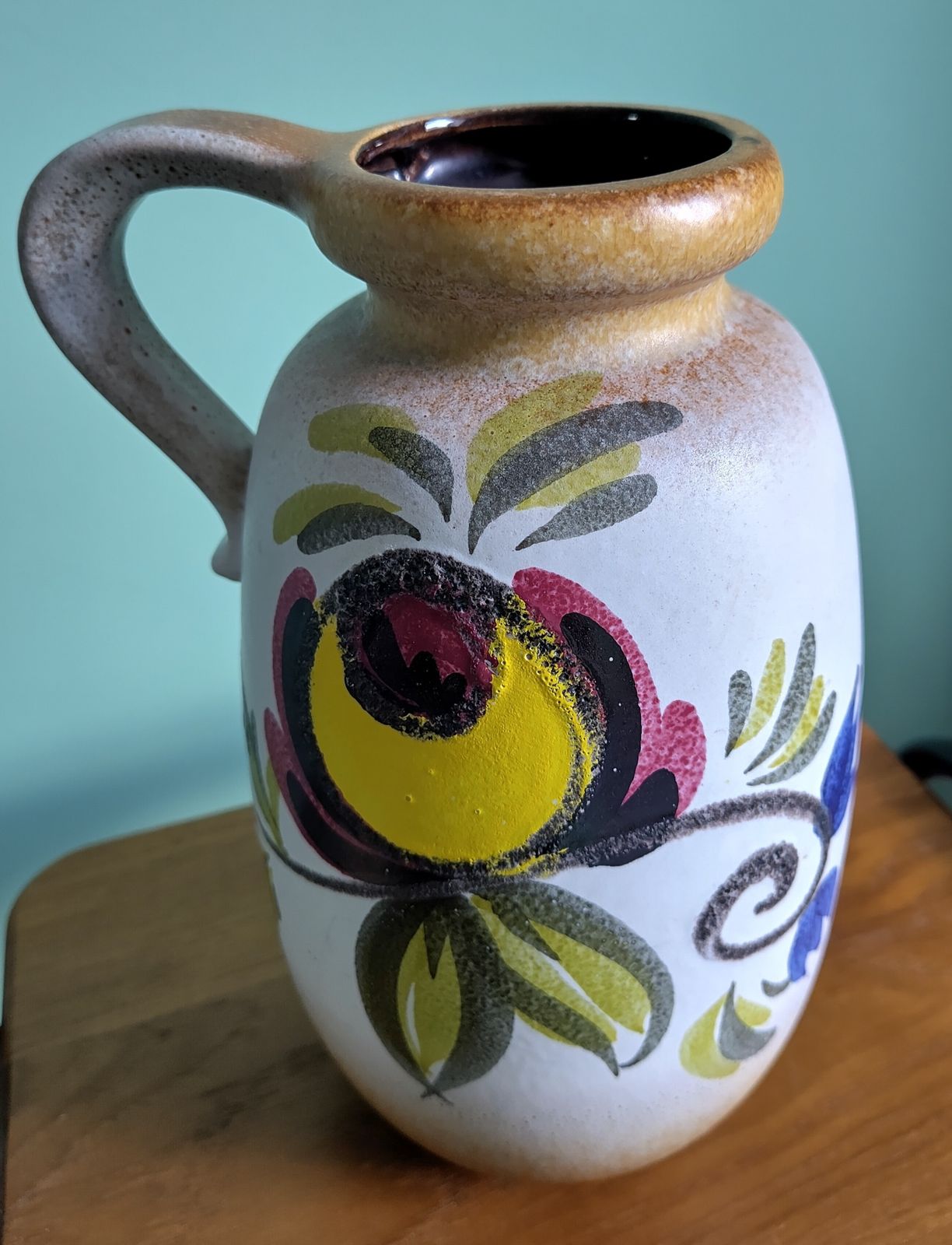 Scheurich 484‑27 Mid‑Century Vase With Colourful Fat‑Lava Glaze (27 Cm) photo Home Decor