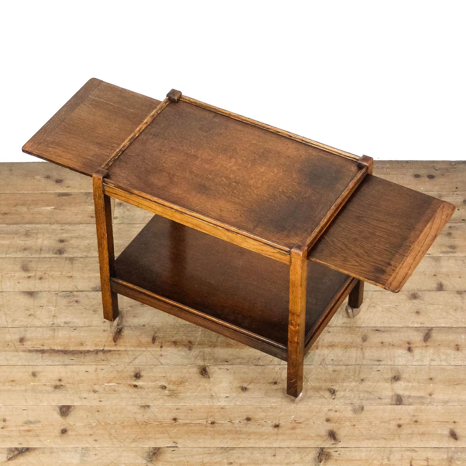 470.0 Vintage Oak Extendable Drinks Trolley | Vintage Trolley | Drinks Trolley | Home Bar | Vintage Buffet photo