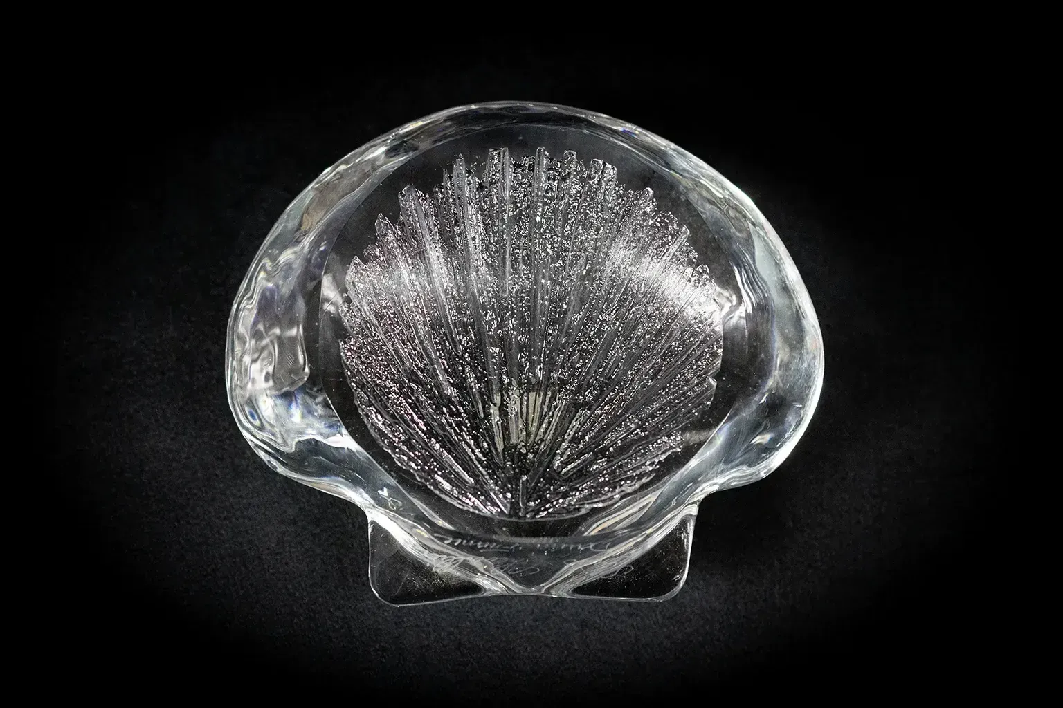 Crystal Seashell Paperweight From Daum France – Louis Chevallier – 20th Century photo furniture
