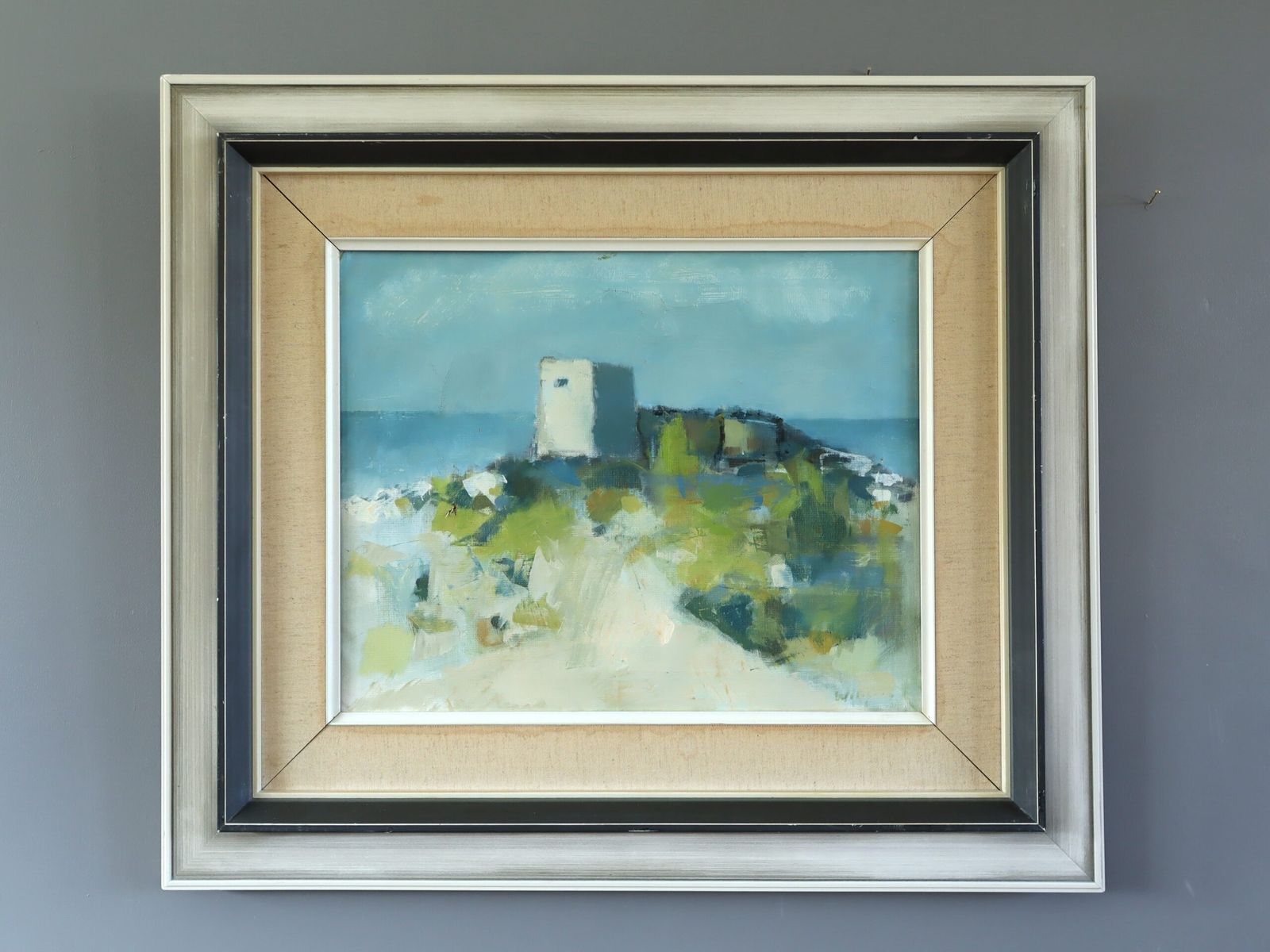 Oil Painting Outpost By The Sea