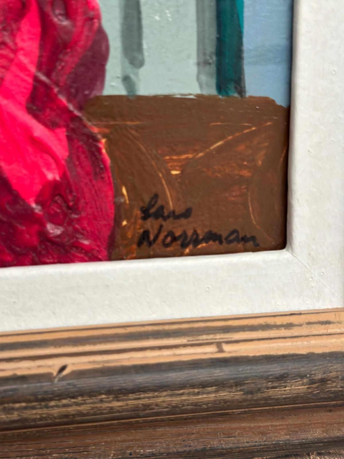 Original Mid Century Swedish Oil On Panel – “Southern Motif” By Lars Norrman  – Vintage & Framed – 44 × 32 Cm (17.3" × 12.6") photo vintage