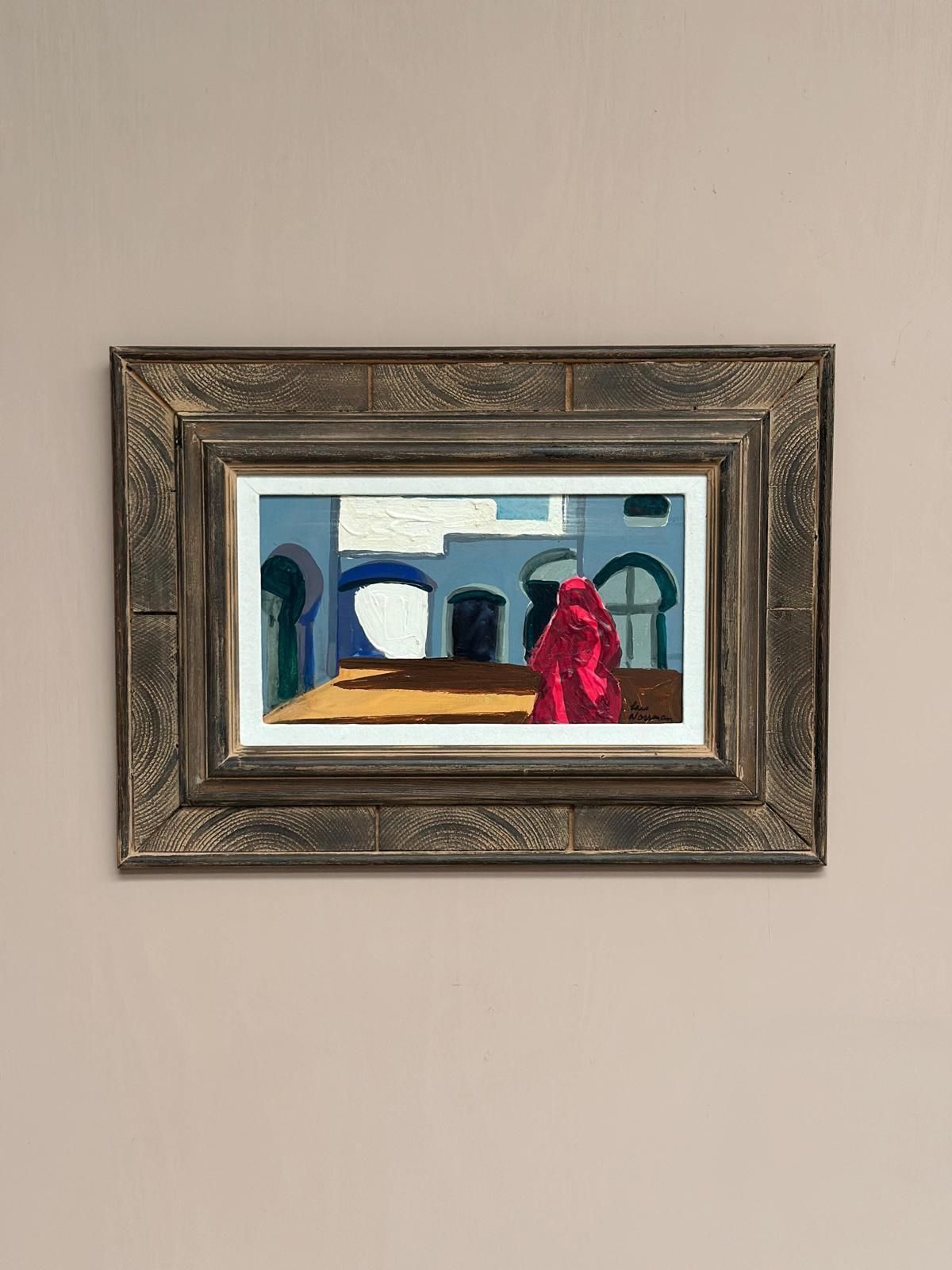 Art Original Mid Century Swedish Oil On Panel – “Southern Motif” By Lars Norrman  – Vintage & Framed – 44 × 32 Cm (17.3" × 12.6") photo