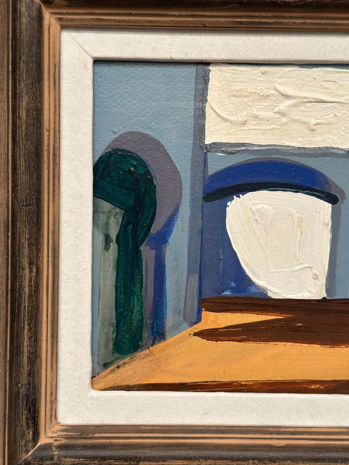 395.0 Original Mid Century Swedish Oil On Panel – “Southern Motif” By Lars Norrman  – Vintage & Framed – 44 × 32 Cm (17.3" × 12.6") photo
