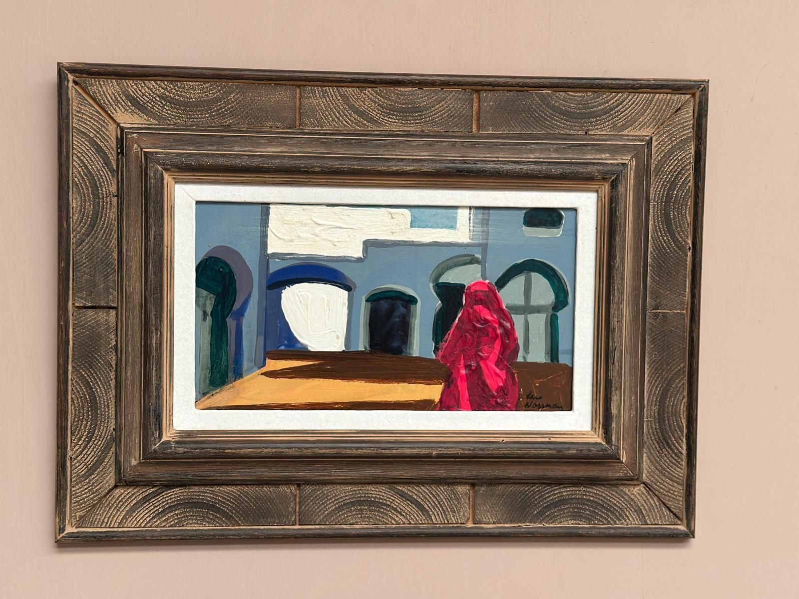 photo vintage Original Mid Century Swedish Oil On Panel – “Southern Motif” By Lars Norrman  – Vintage & Framed – 44 × 32 Cm (17.3" × 12.6")