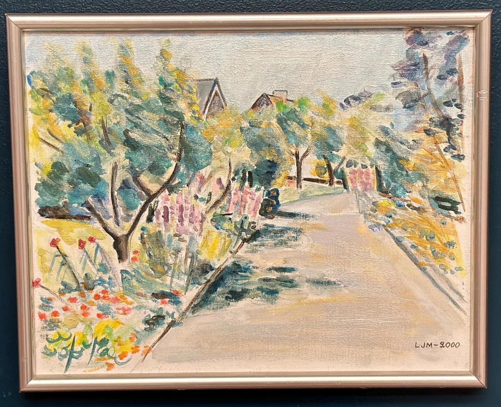 Original Swedish Oil On Canvas – “Landscape” By Lena Jenny Malmajo – Dated 2000 – Vintage & Framed – 46 × 37 Cm (18.1" × 14.6") photo furniture