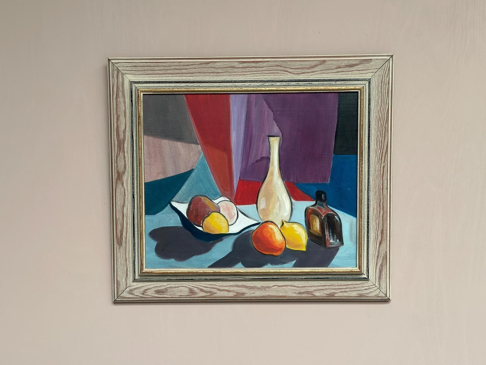 Original Swedish Oil On Canvas – “Stilleben” By L. Norberg – Vintage & Framed – 61 × 53 Cm (24" × 20.9") photo vinterior