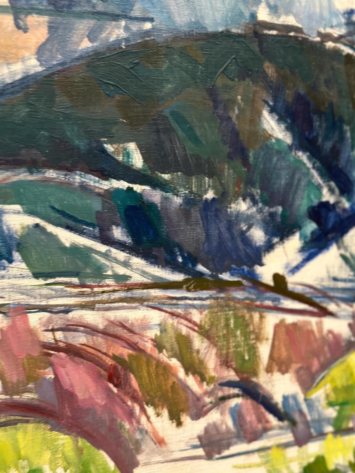 Original Mid Century Swedish Oil On Canvas – “Serene Landscape” By Sture Ekengren – Vintage & Framed – 62 × 48 Cm (24.4" × 18.9") photo for sale