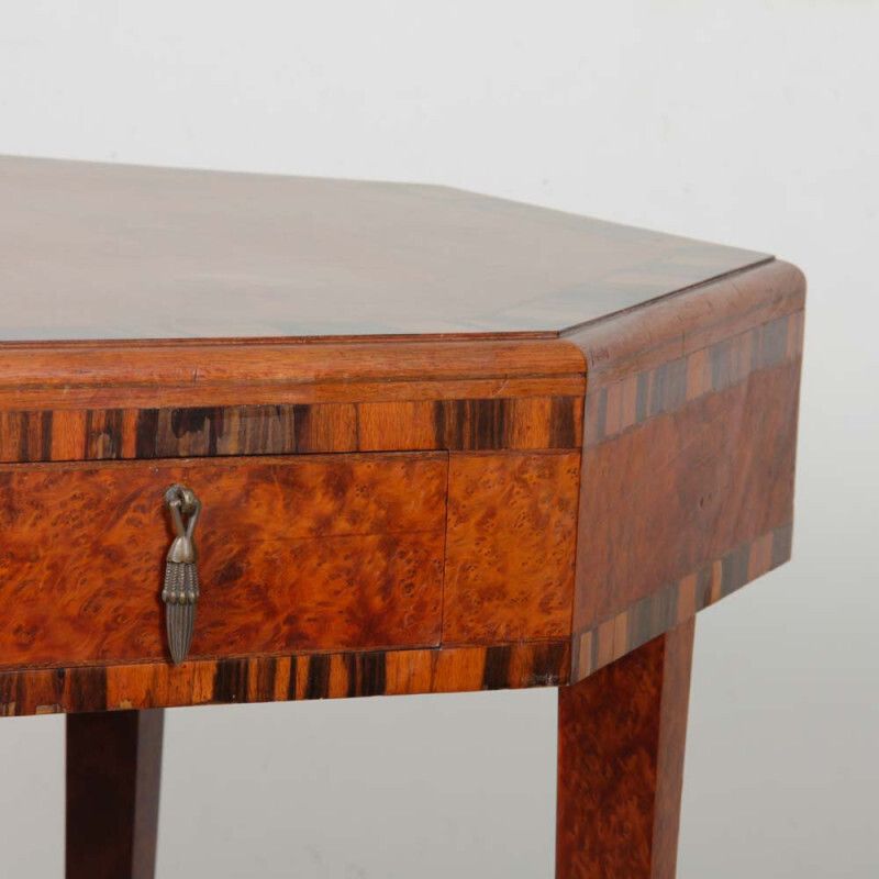Art Deco Inlaid Games Table Dating From The 1930s photo vinterior