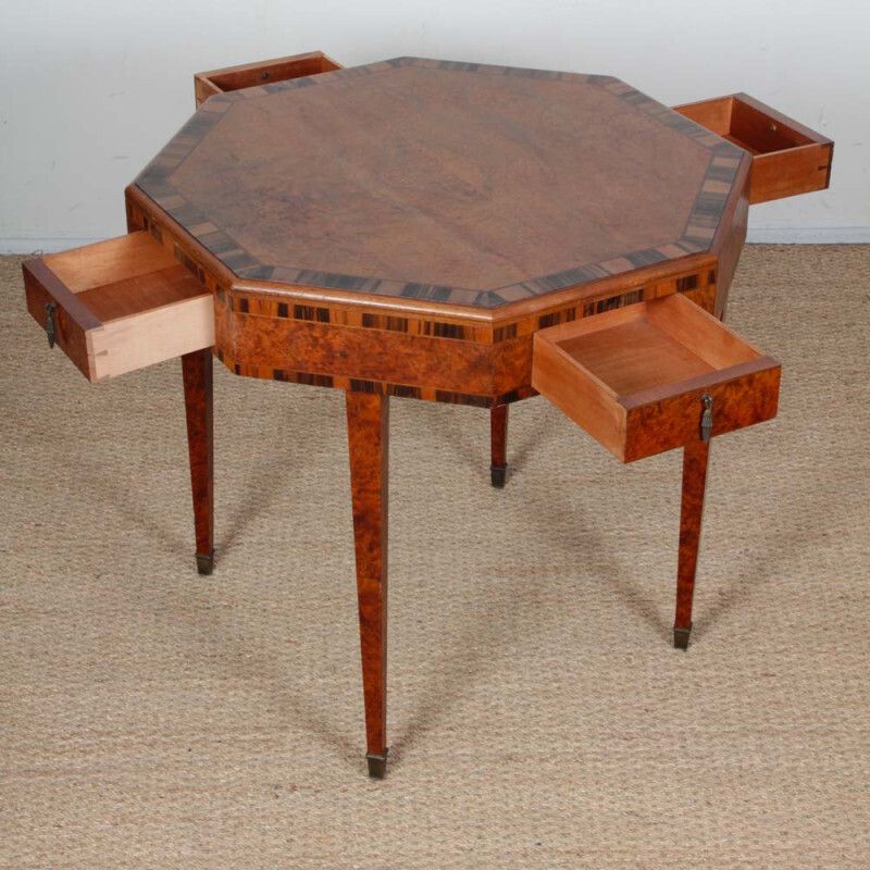 Art Deco Inlaid Games Table Dating From The 1930s photo vintage