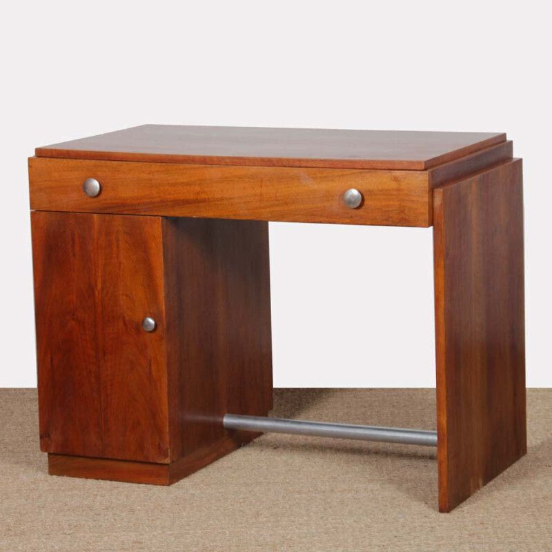 Modernist Wooden Desk, Dating From The 1940s photo furniture