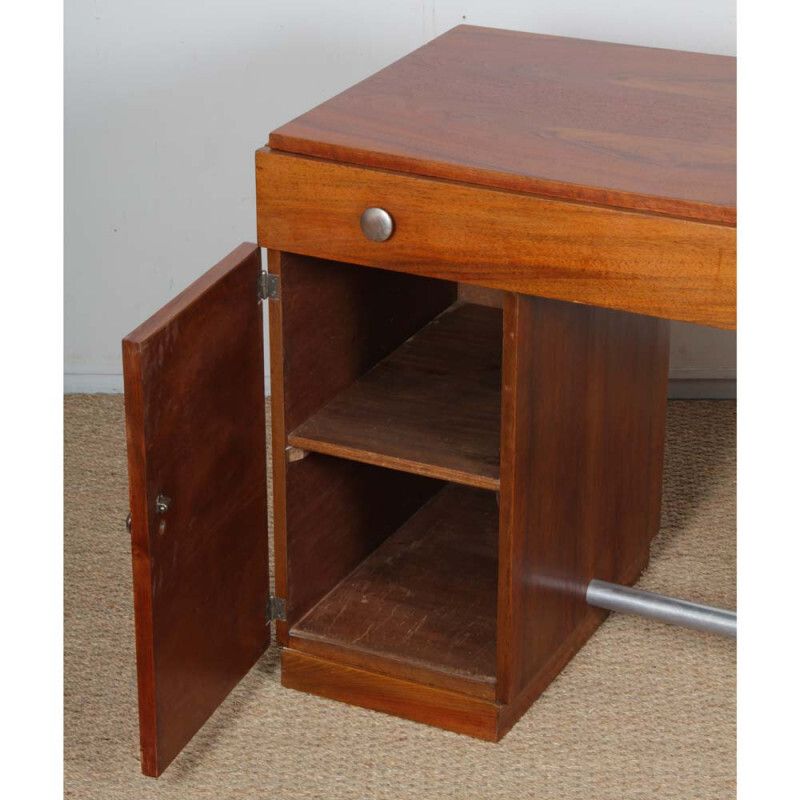Modernist Wooden Desk, Dating From The 1940s photo for sale