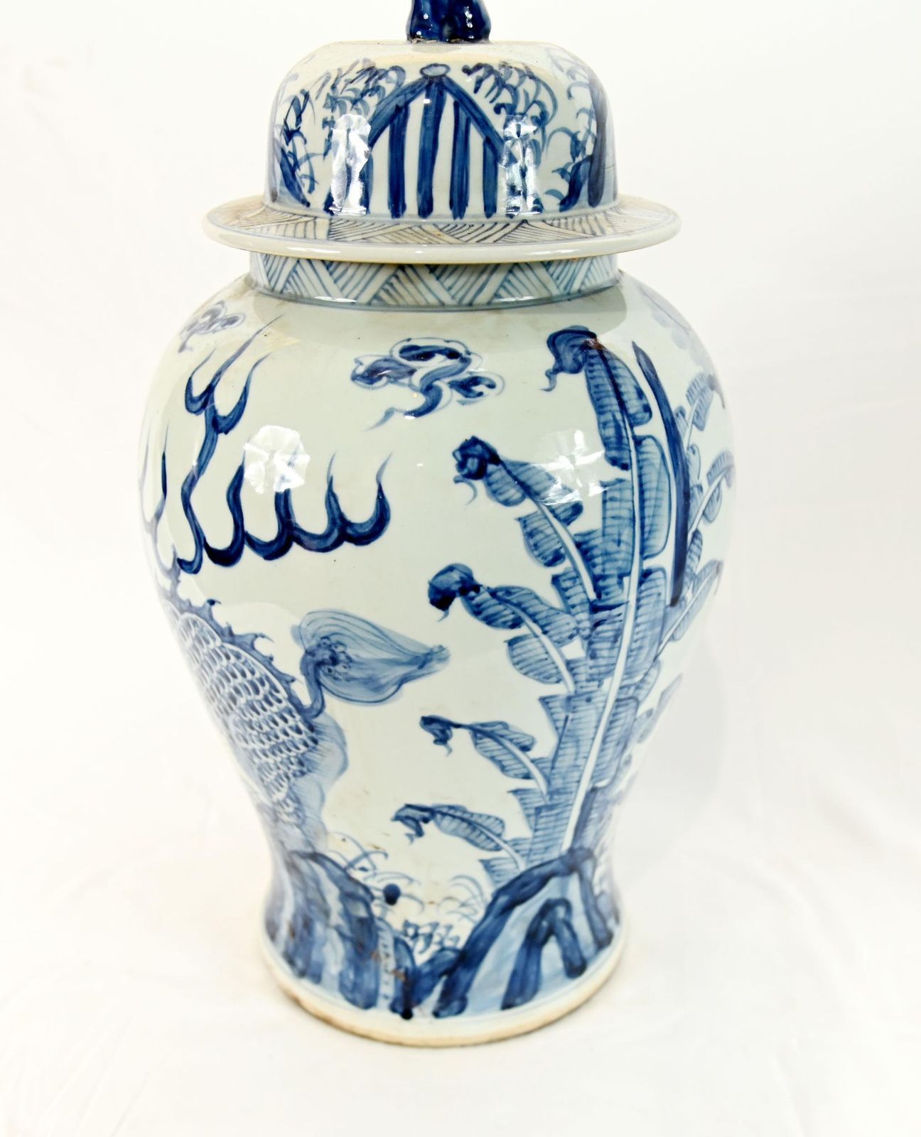 Chinese Ginger Jars Blue And White Porcelain Urns Nanking Vases photo vinterior