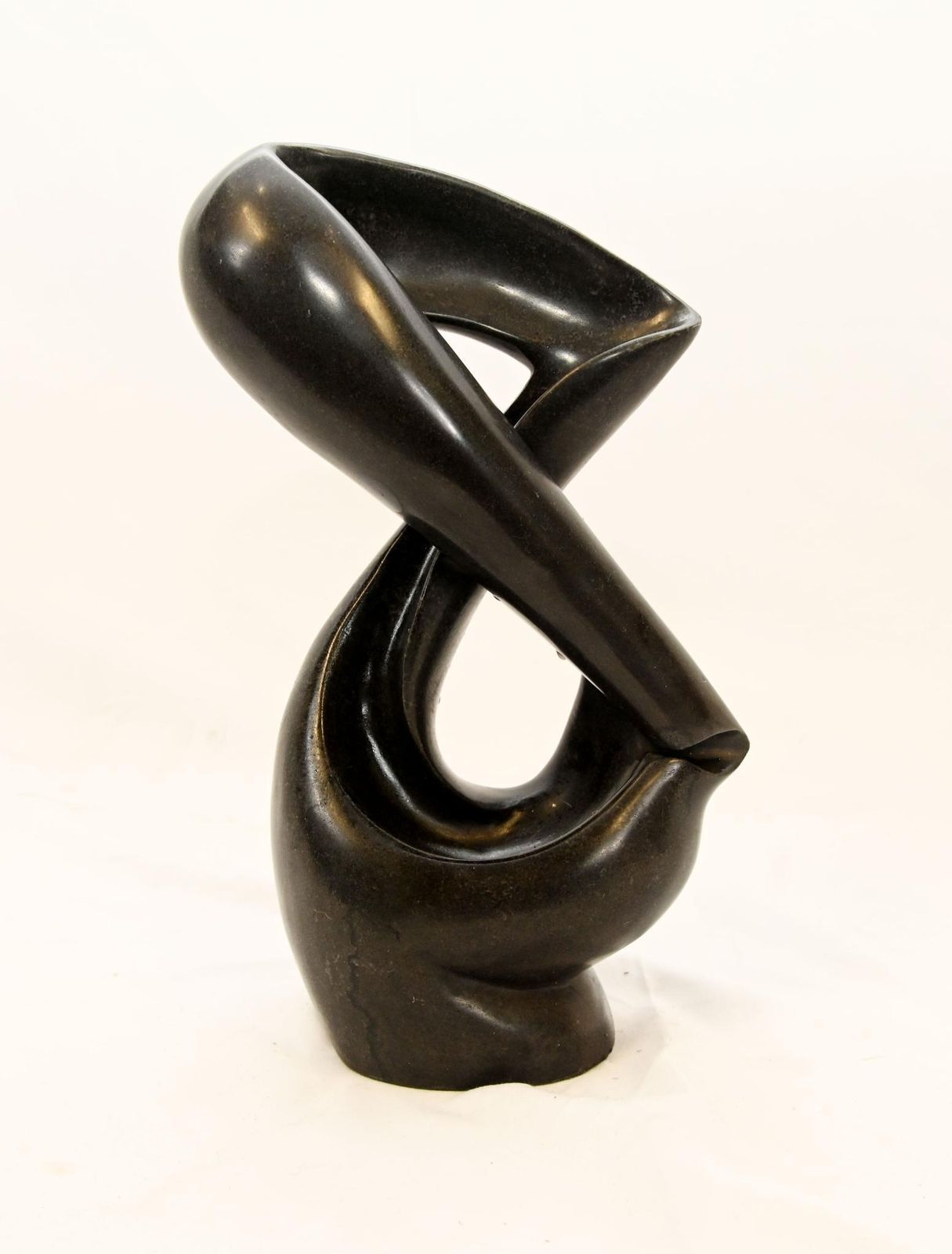 Black Marble Abstract Art Sculpture Modernist Carved Figurine photo Art