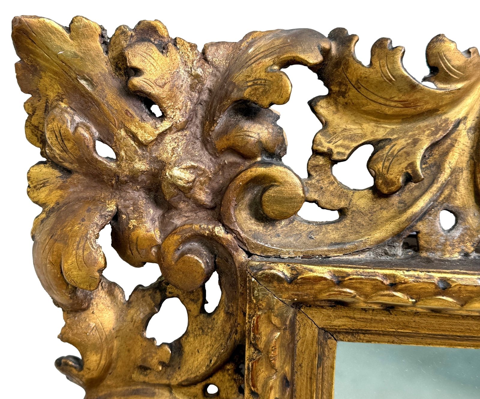 Small 19th Century Italian Giltwood Florentine Mirror (Italy, Circa 1860) photo for sale