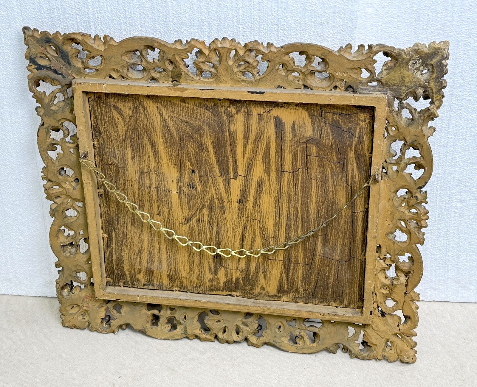 Small 19th Century Italian Giltwood Florentine Mirror (Italy, Circa 1860) photo vintage