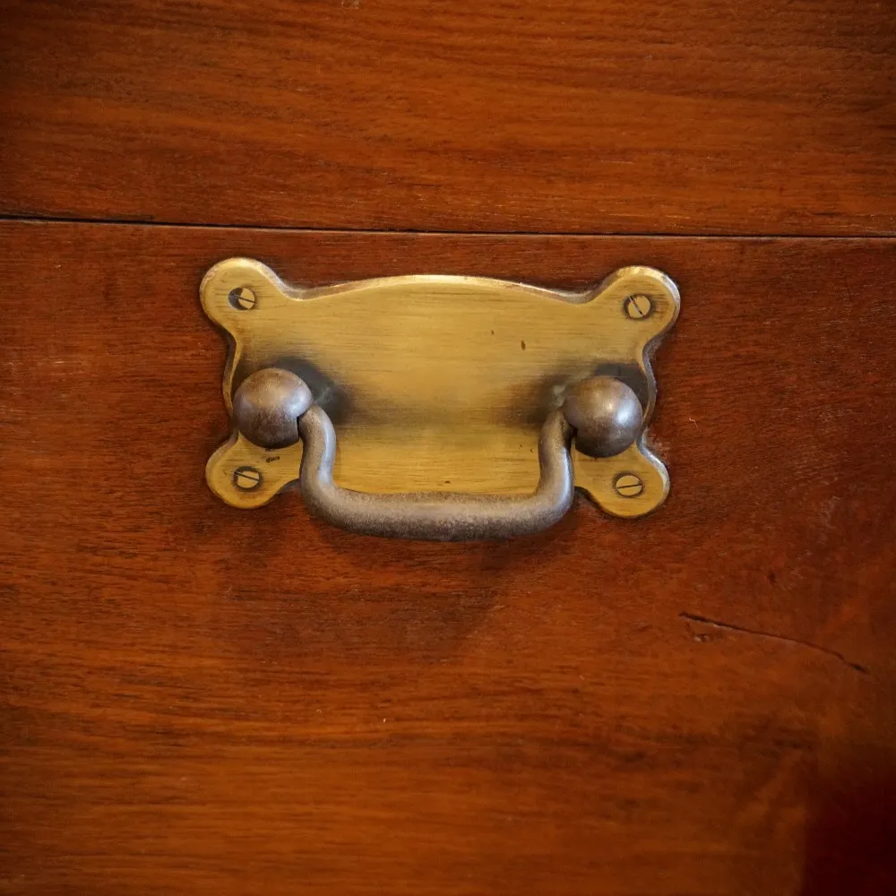 Antique Brass Bound Teak Trunk photo vinterior