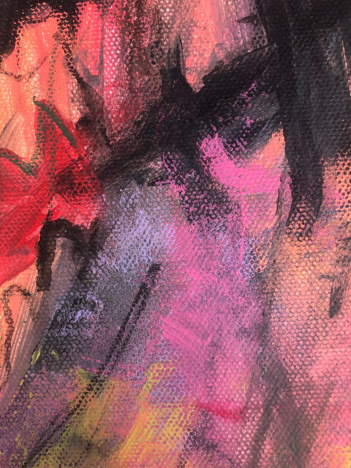 Nerea Chaos Round Neo Expressionist Abstract Skull Painting Contemporary Spanish Oil On Canvas Tondo Format 2022 photo vinterior