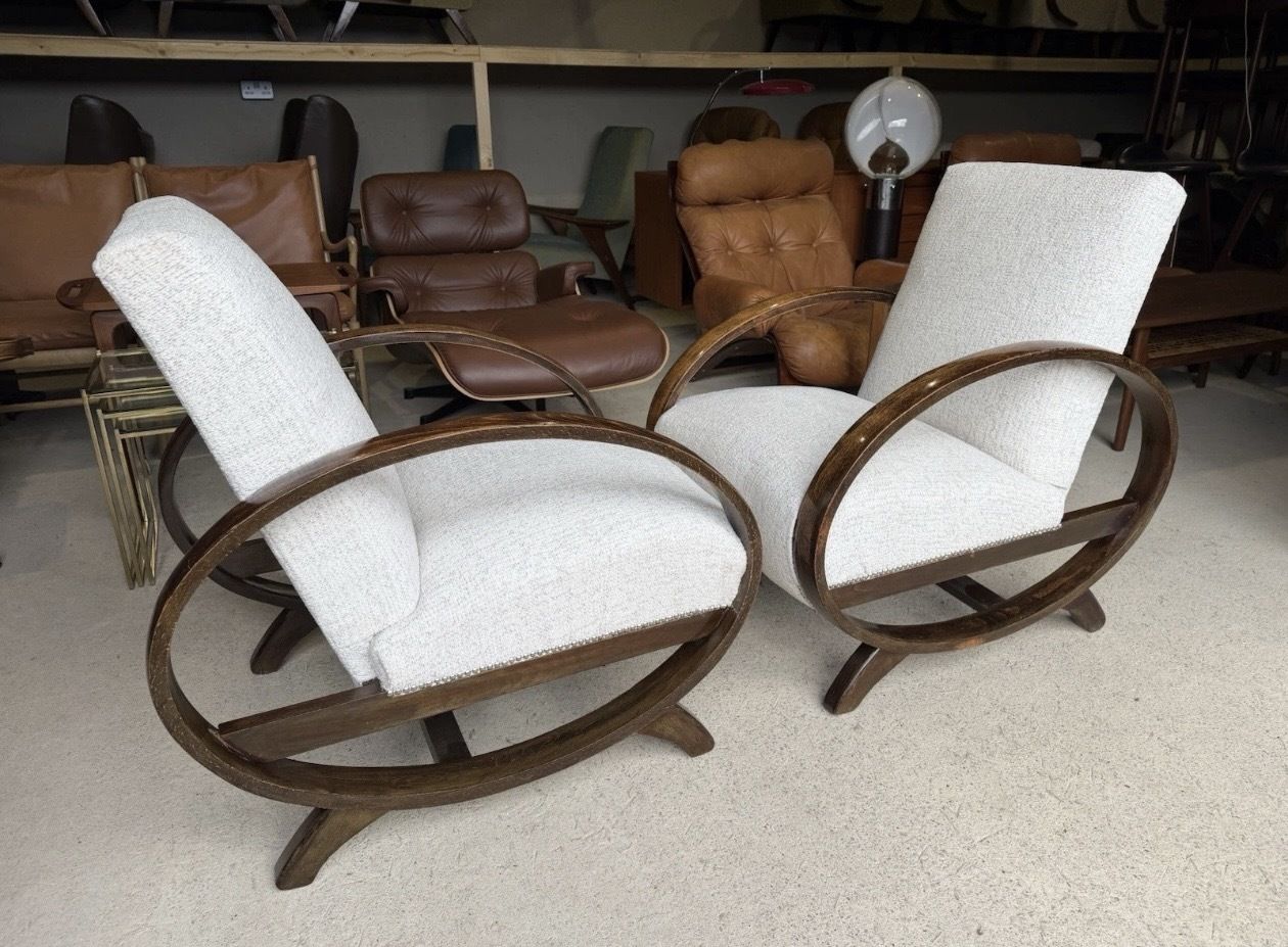 Pair Of Jindrich Halabala Armchairs Art Deco Style photo furniture