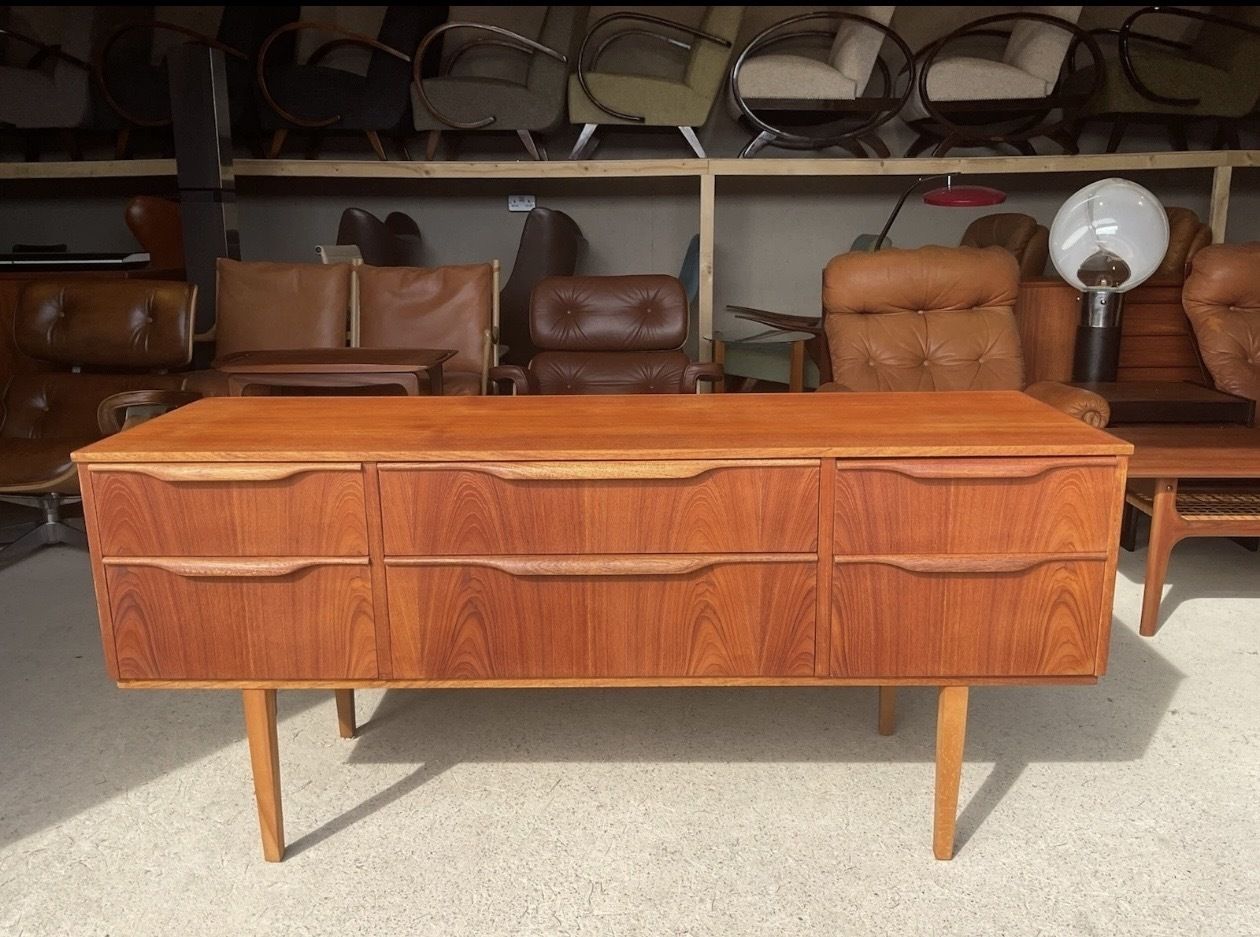 Mid Century Teak Sideboard With Drawers By Frank Guille For Austinsuite 1960s