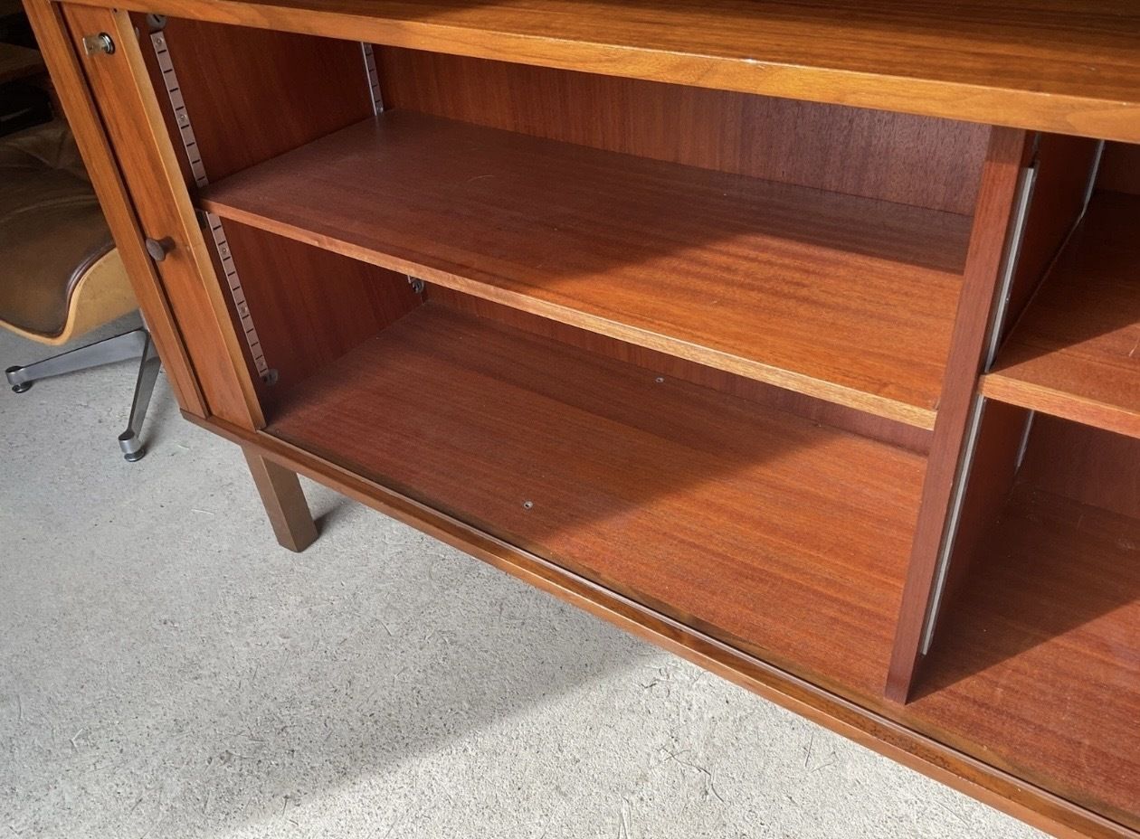 1175.0 Mid Century Danish Teak Tambour Sideboard By Danflex Systems 1970s photo
