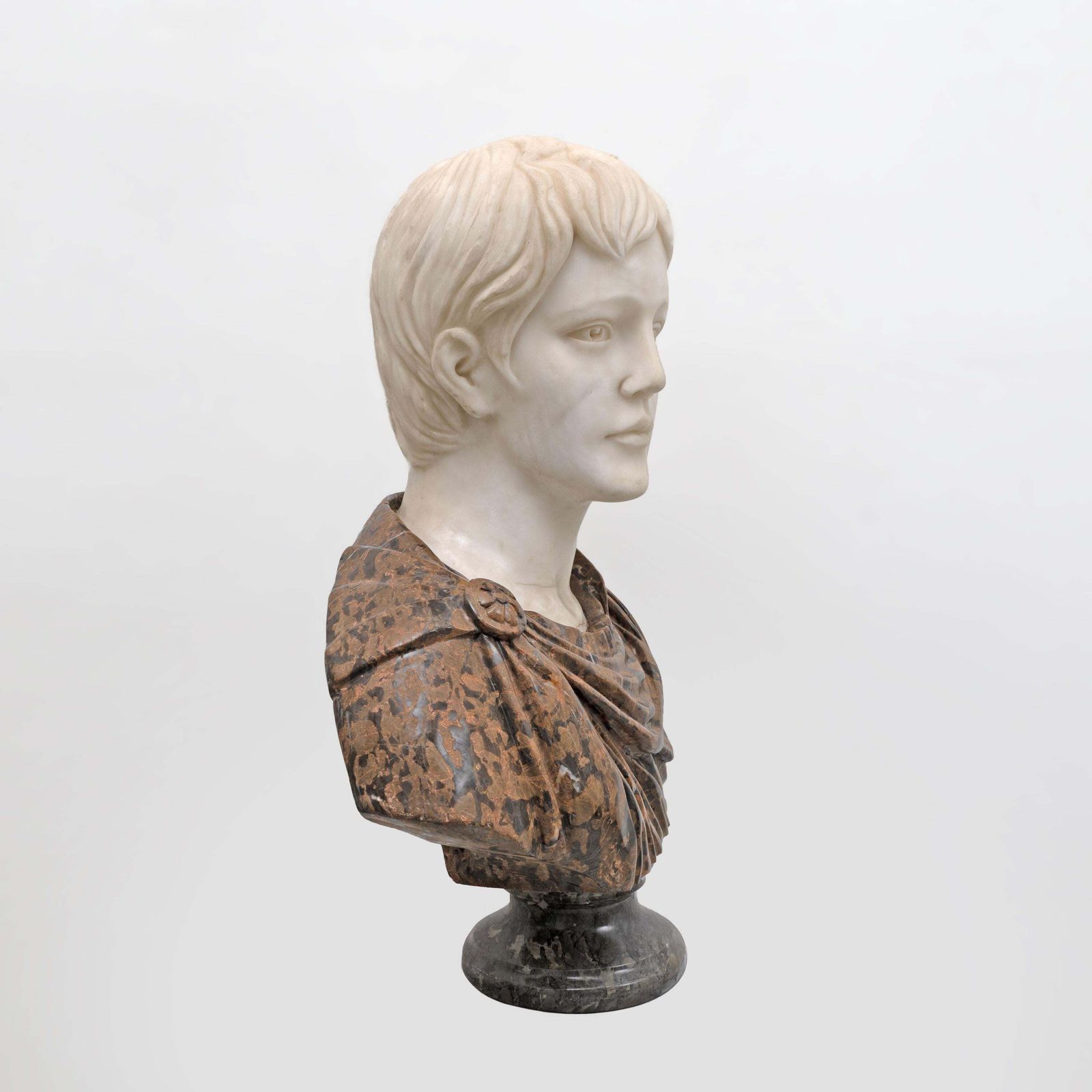 Polychrome Marble Bust Of A Roman Emperor, 20th Century photo 6670.0