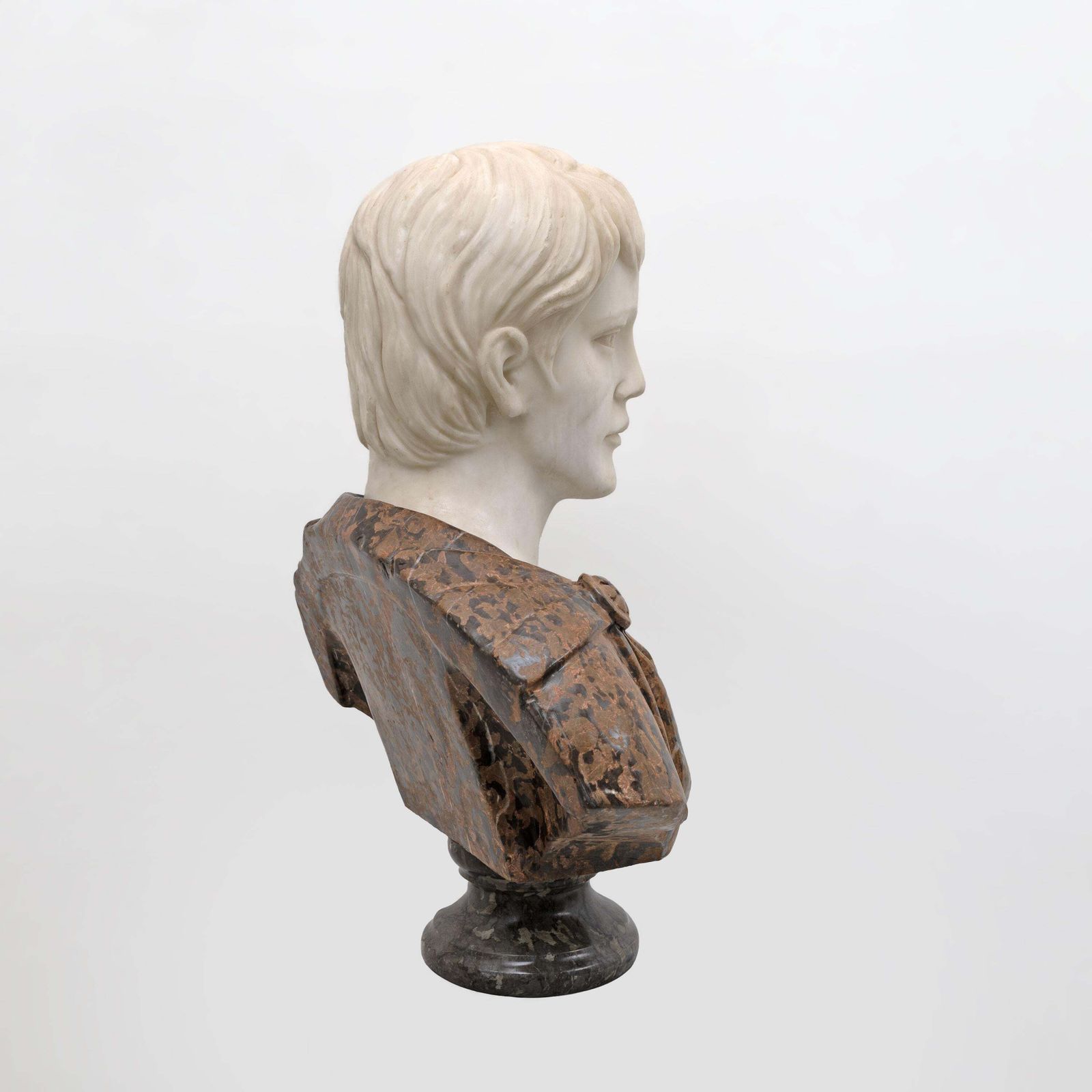 Polychrome Marble Bust Of A Roman Emperor, 20th Century photo buy