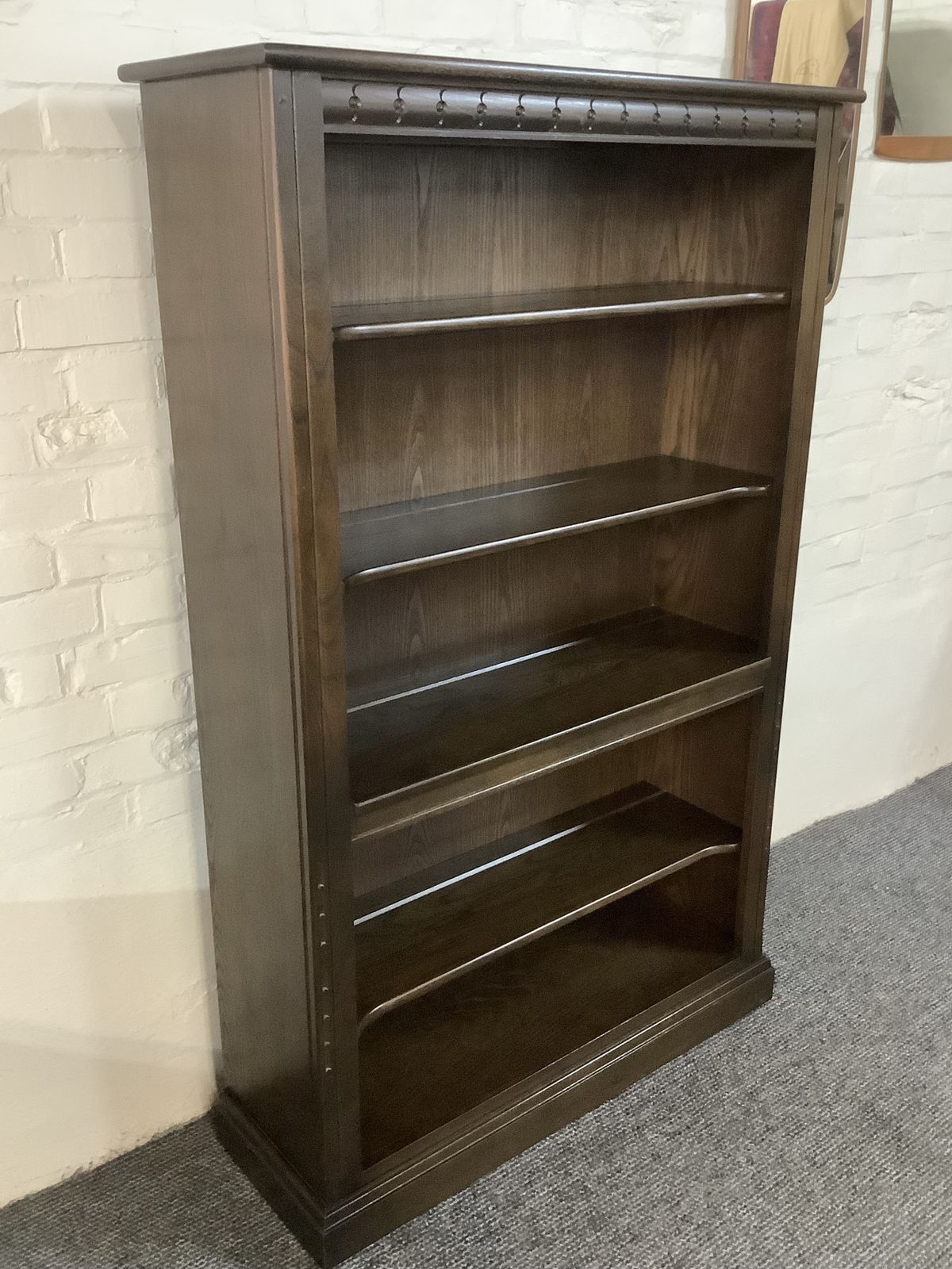 Ercol Mural Open Bookcase In Traditional Finish. photo furniture