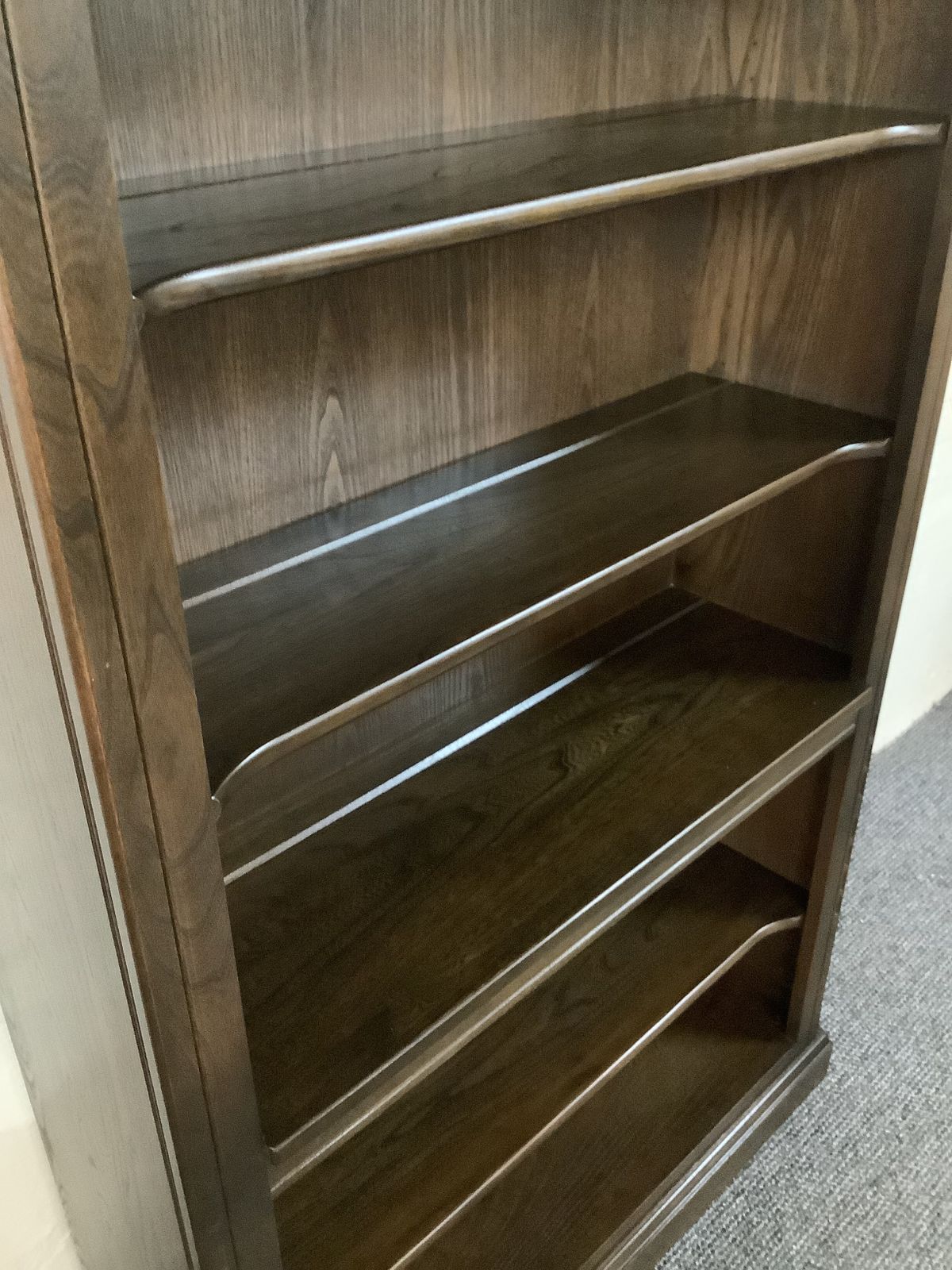 Ercol Mural Open Bookcase In Traditional Finish. photo for sale