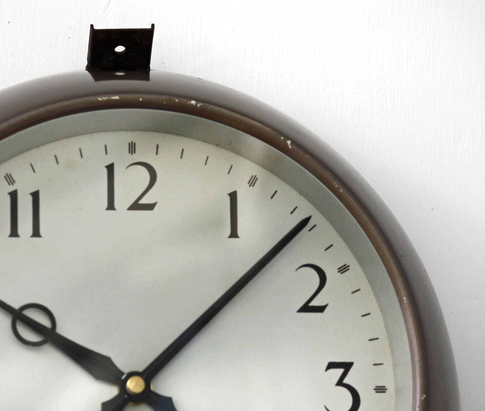 Vintage Industrial Style Wall Clock   28cm F W Elliott Retro Clock Mid Century Clock Metal Gift Off The Wall Clocks photo for sale