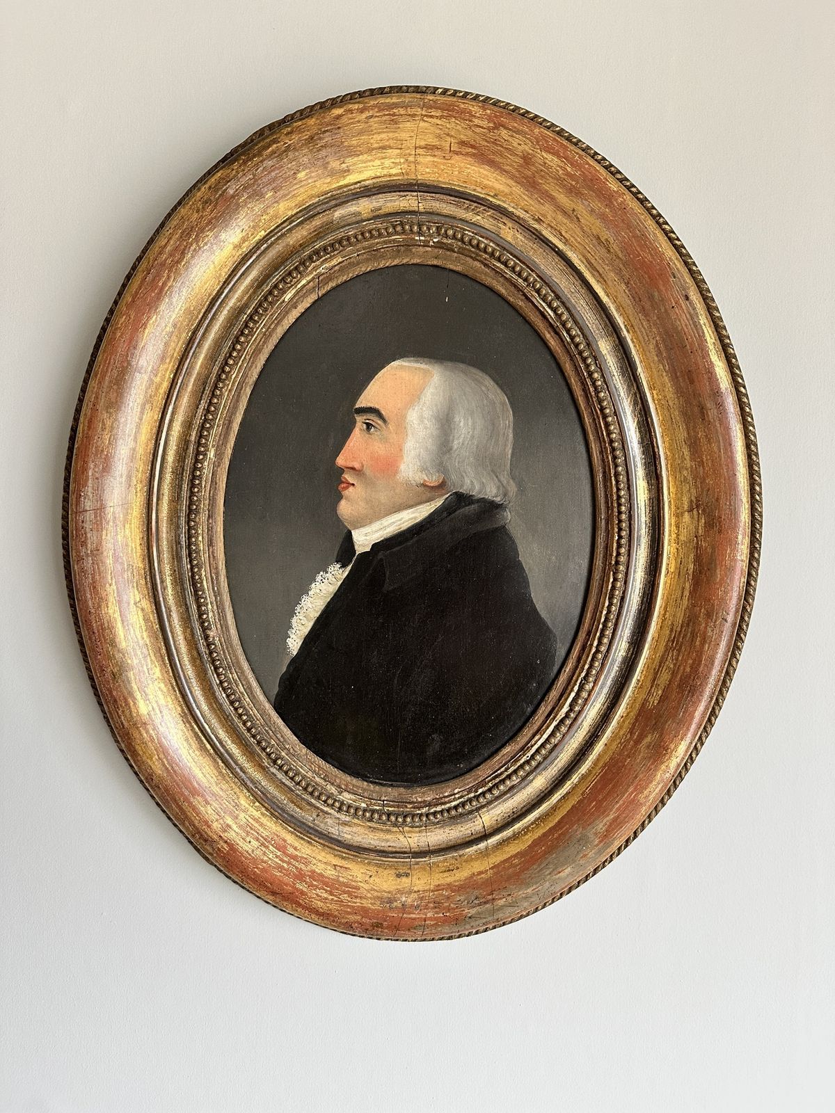 Naive Portrait Of A Gentleman  Oil On Panel, Circa 1780