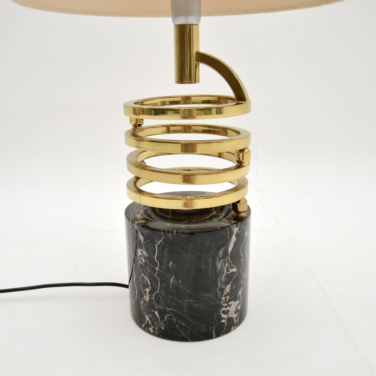 Vintage Italian Marble And Brass Table Lamp By Banci Firenze photo vinterior