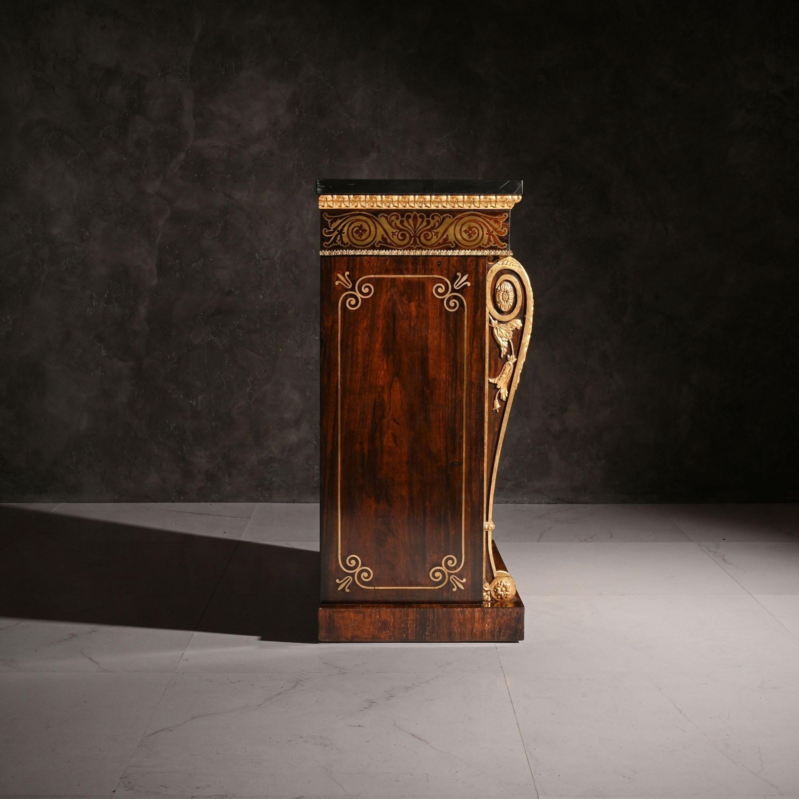 Fine Pair Of Regency Brass Inlaid Side Cabinets Attributed To Louis Constantin Le Gaigneur photo vinterior