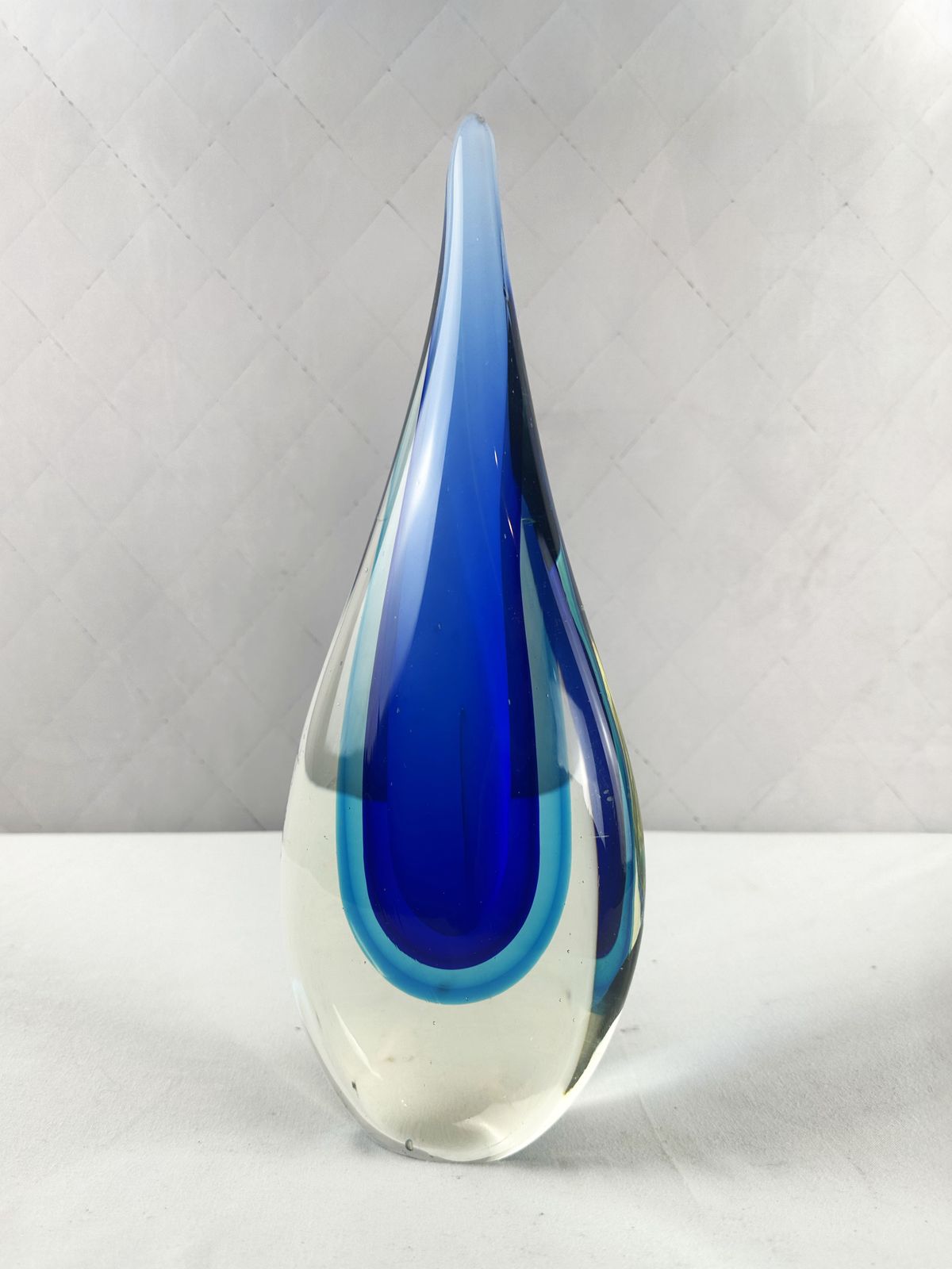 Vintage 1960s Teardrop Murano Glass Sculpture By Flavio Poli Sommerso. photo vintage