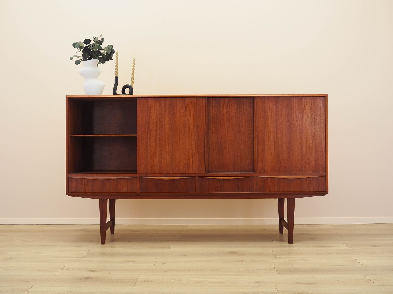 Teak Highboard, Danish Design, 1960s, Designer: E.W. Bach photo Furniture
