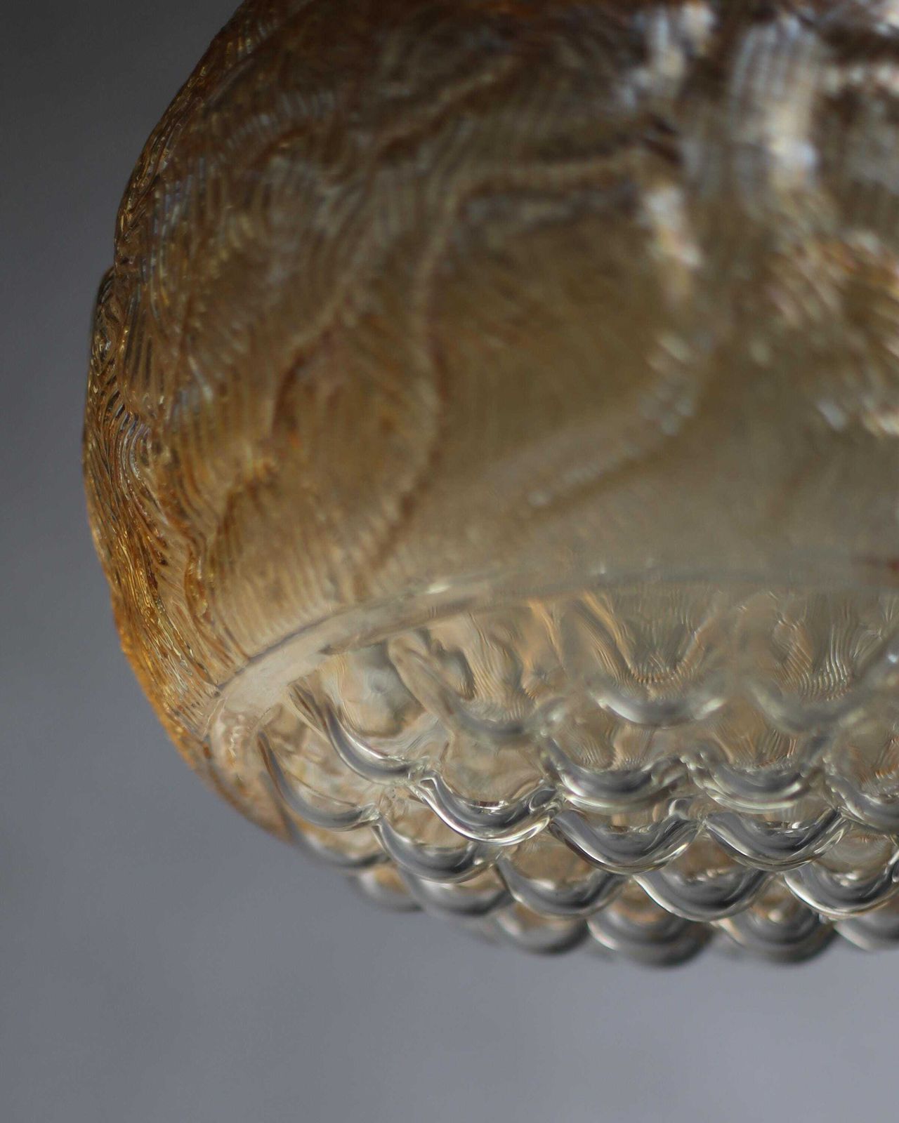 Xl Modernist Amber Glass Pendant Lamp – Sijaj Hrastnik Mid Century Globe Light, Made In Yugoslavia, 70s Lamp photo vinterior
