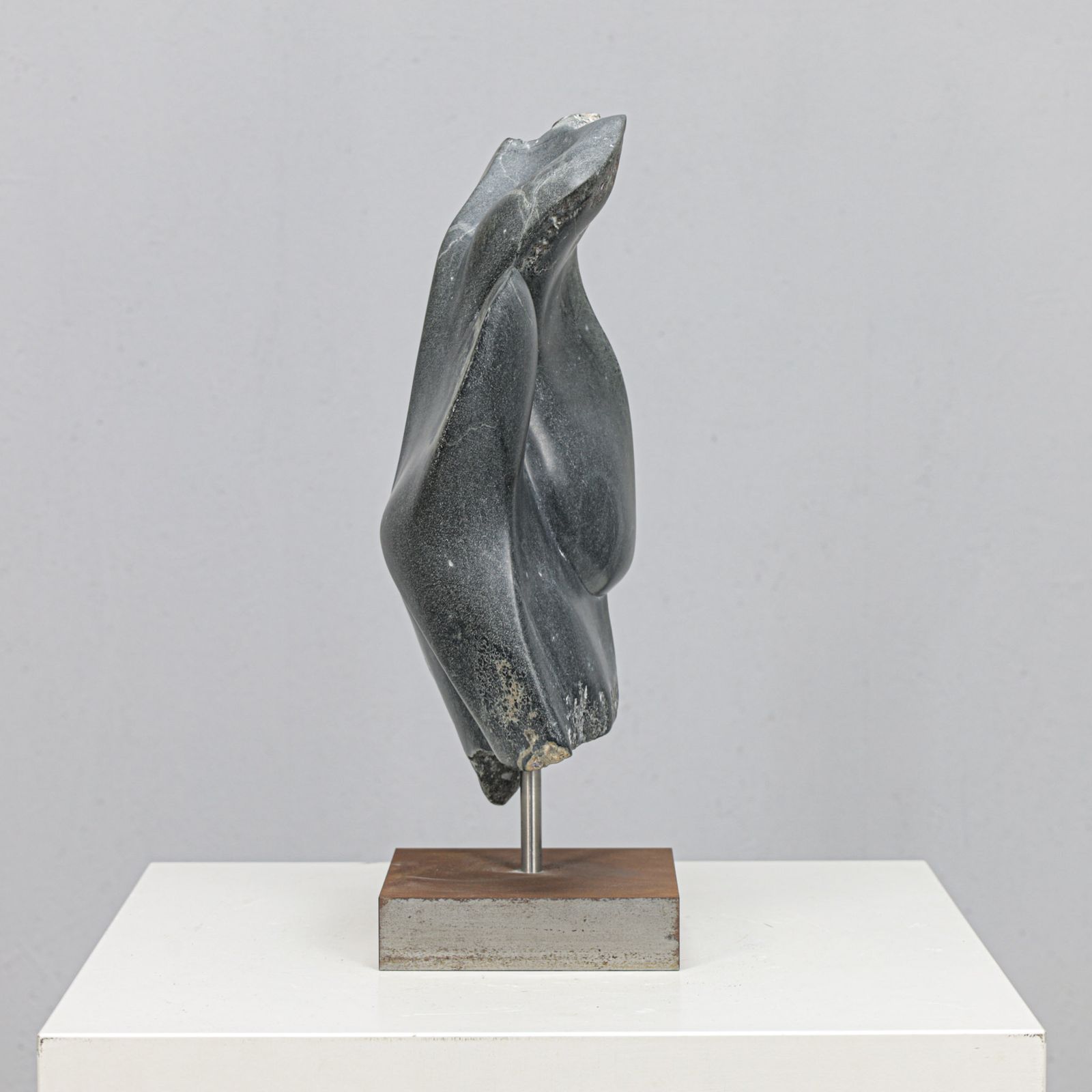 Abstract Dolomite Stone Sculpture By Ineke Van Zuuren, Netherlands, 1980s photo for sale