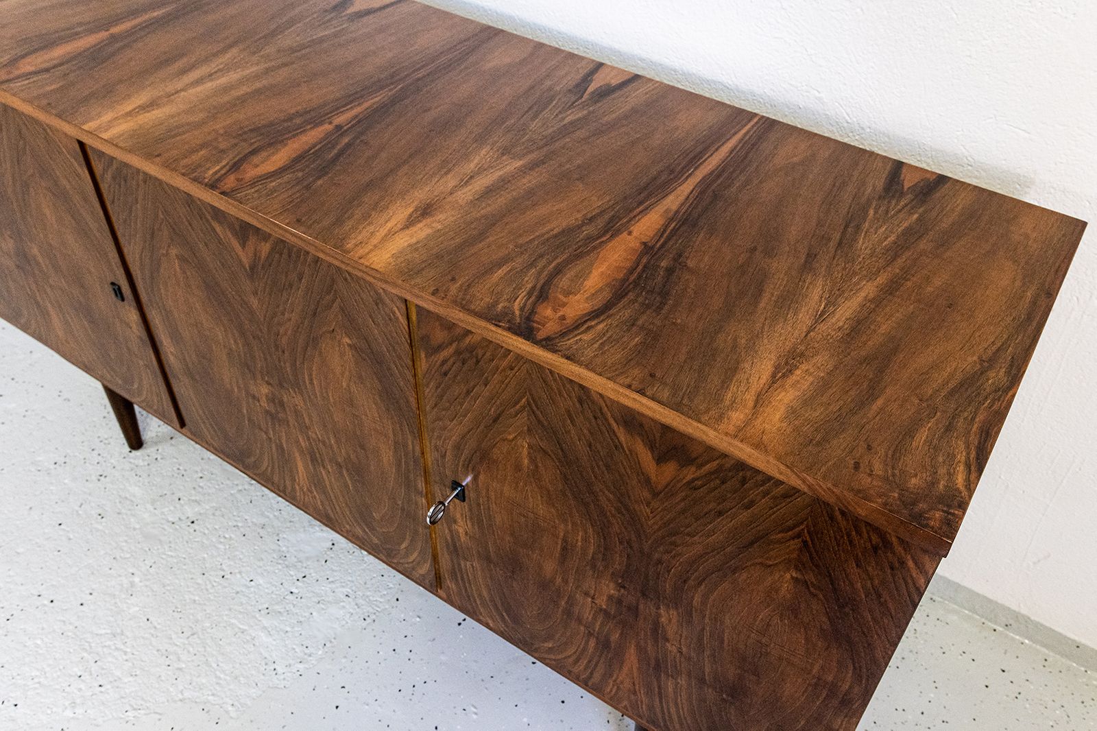 photo for sale Vintage Walnut Sideboard By Lfm, Poland, 1970s