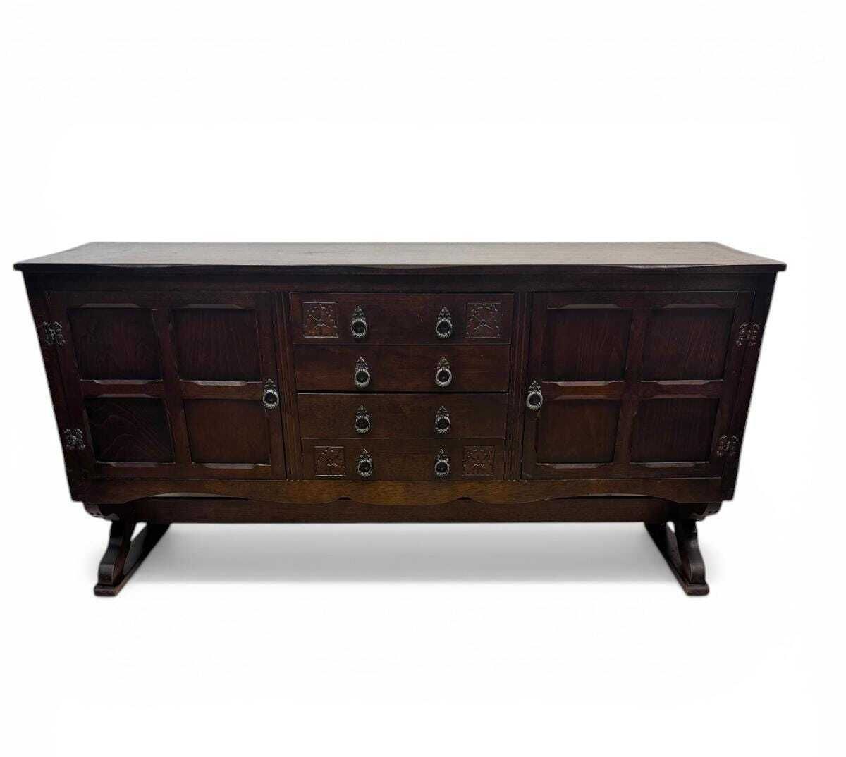 Vintage Oak Sideboard / Central Drawers / C1940