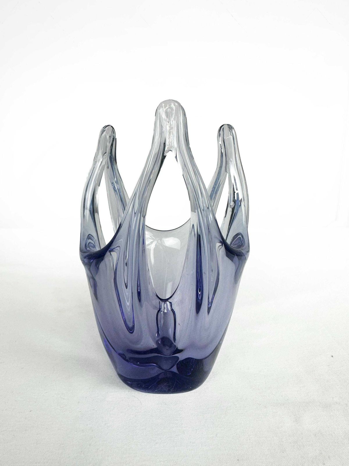 Mid Century Lilac Art Glass Vase/Bowl 1960 photo Home Decor