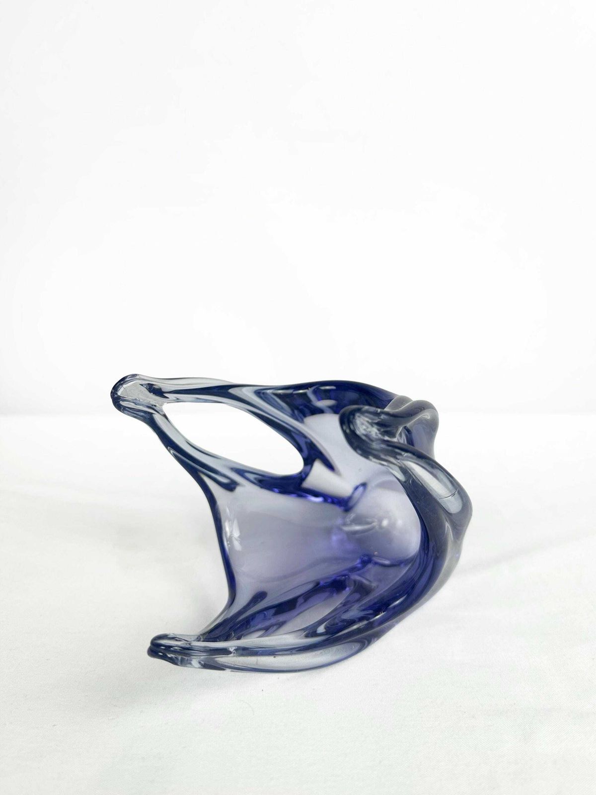 Home Decor Mid Century Lilac Art Glass Vase/Bowl 1960 photo
