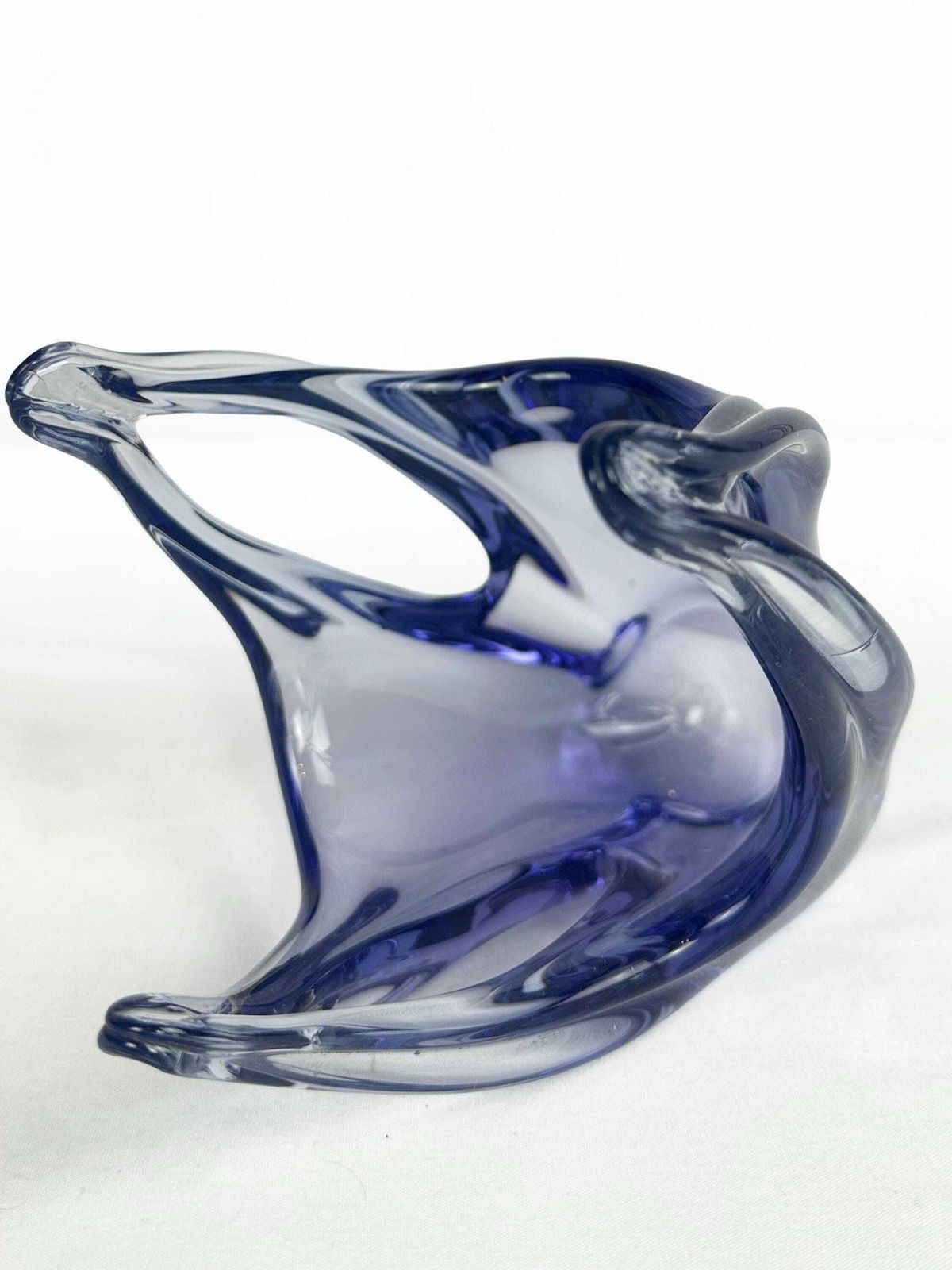 56.0 Mid Century Lilac Art Glass Vase/Bowl 1960 photo