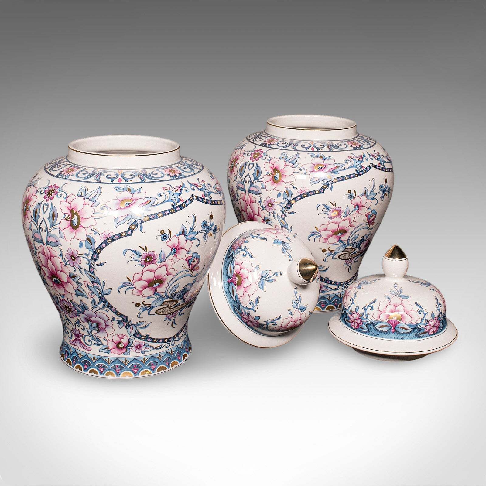 Pair Of Large Vintage Display Vases, Italian, Ceramic, Baluster Urn, Circa 1980 photo furniture