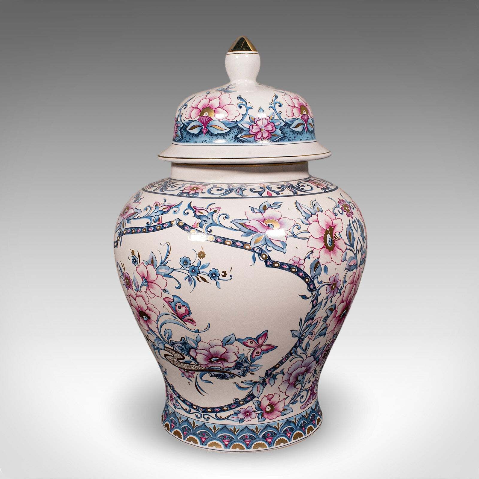 Pair Of Large Vintage Display Vases, Italian, Ceramic, Baluster Urn, Circa 1980 photo vinterior