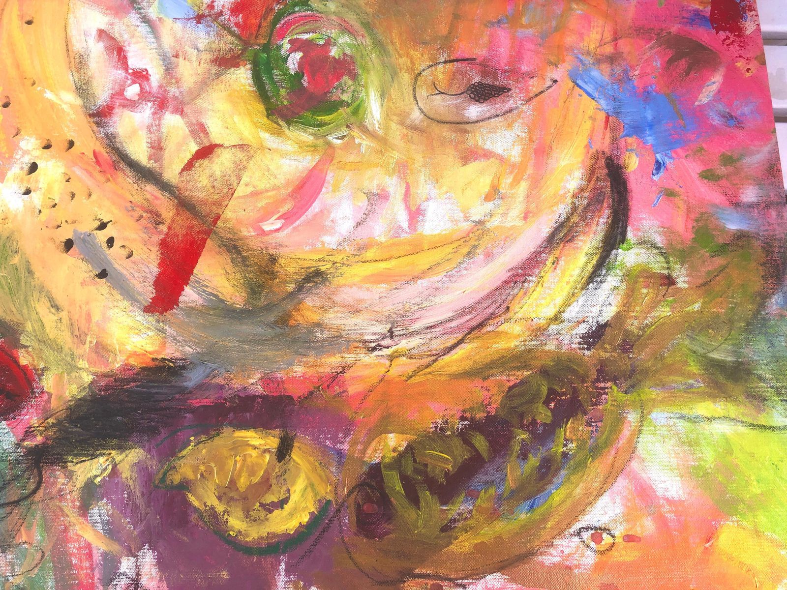 Nerea Caos Contemporary Neo Expressionist Still Life Painting Mediterranean Color Abstract 2022 photo buy