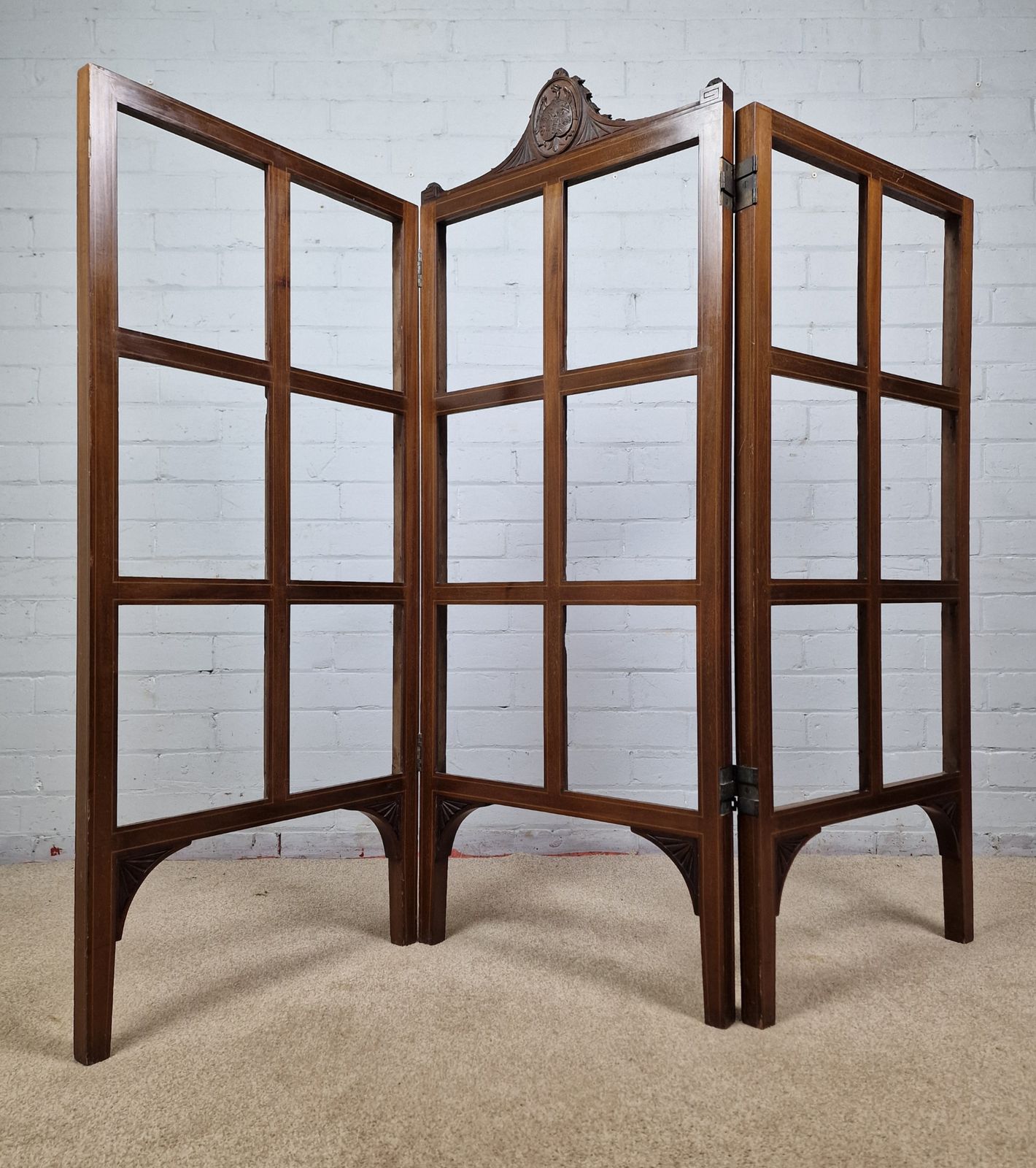 Antique Mahogany Folding Screen   Edwardian (1901   1910) photo for sale