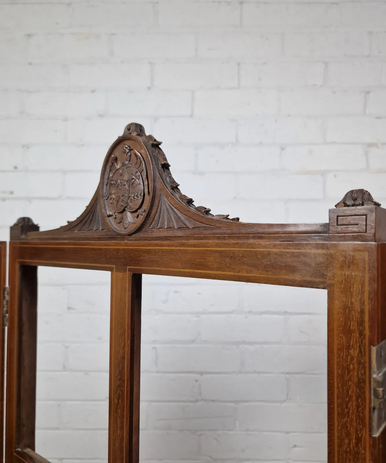 Antique Mahogany Folding Screen   Edwardian (1901   1910) photo vinterior