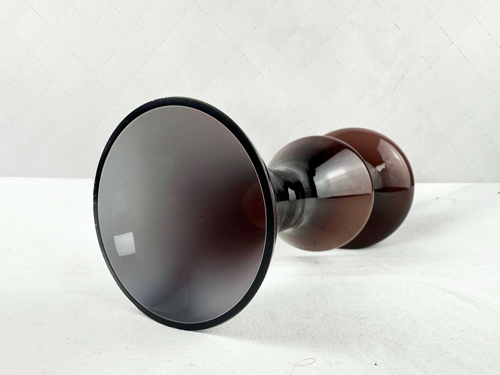 Set Of Four Mid Century Art Glass Vases, Mcm Orange White Brown Palette photo Home Decor