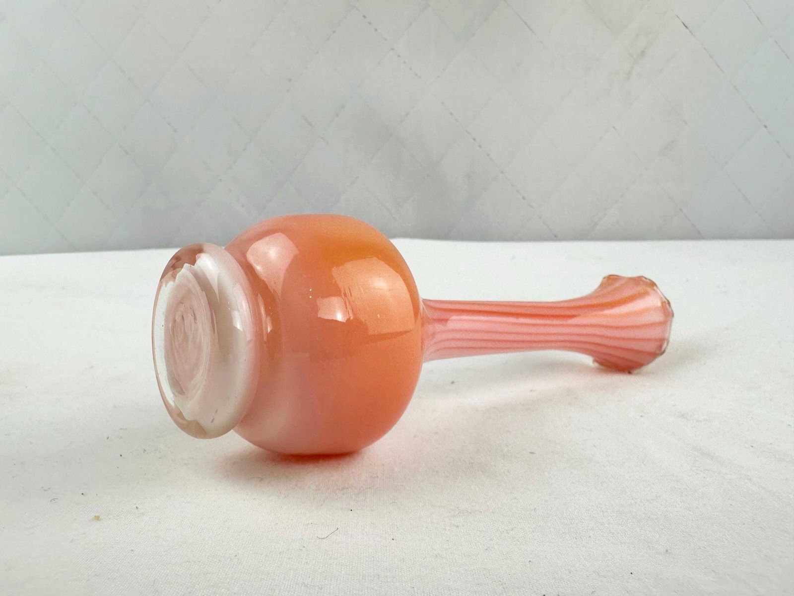 photo vinterior Set Of Four Mid Century Art Glass Vases, Mcm Orange White Brown Palette