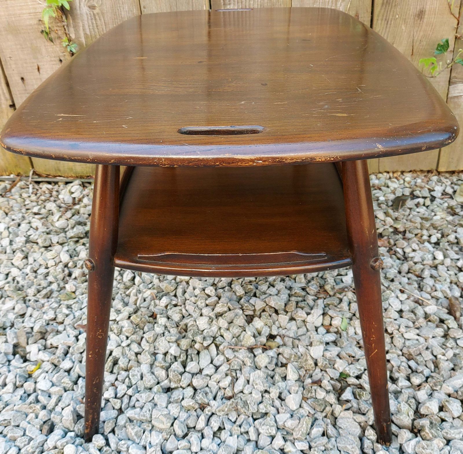 Mid Century Modern Ercol Butler Tray Traditional Finish Blue Label photo for sale